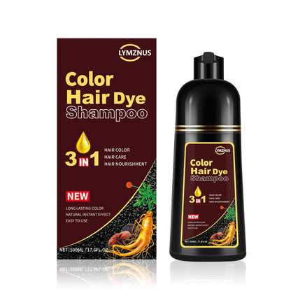 Lymznus Instant Coffee Hair Dye Shampoo 3 in 1 – Natural Coffee Brown, 500ml