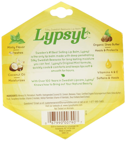 Lypsyl Lypmoisturizer Original 0.1 oz | Pack of 5 | Long-Lasting Lip Moisture