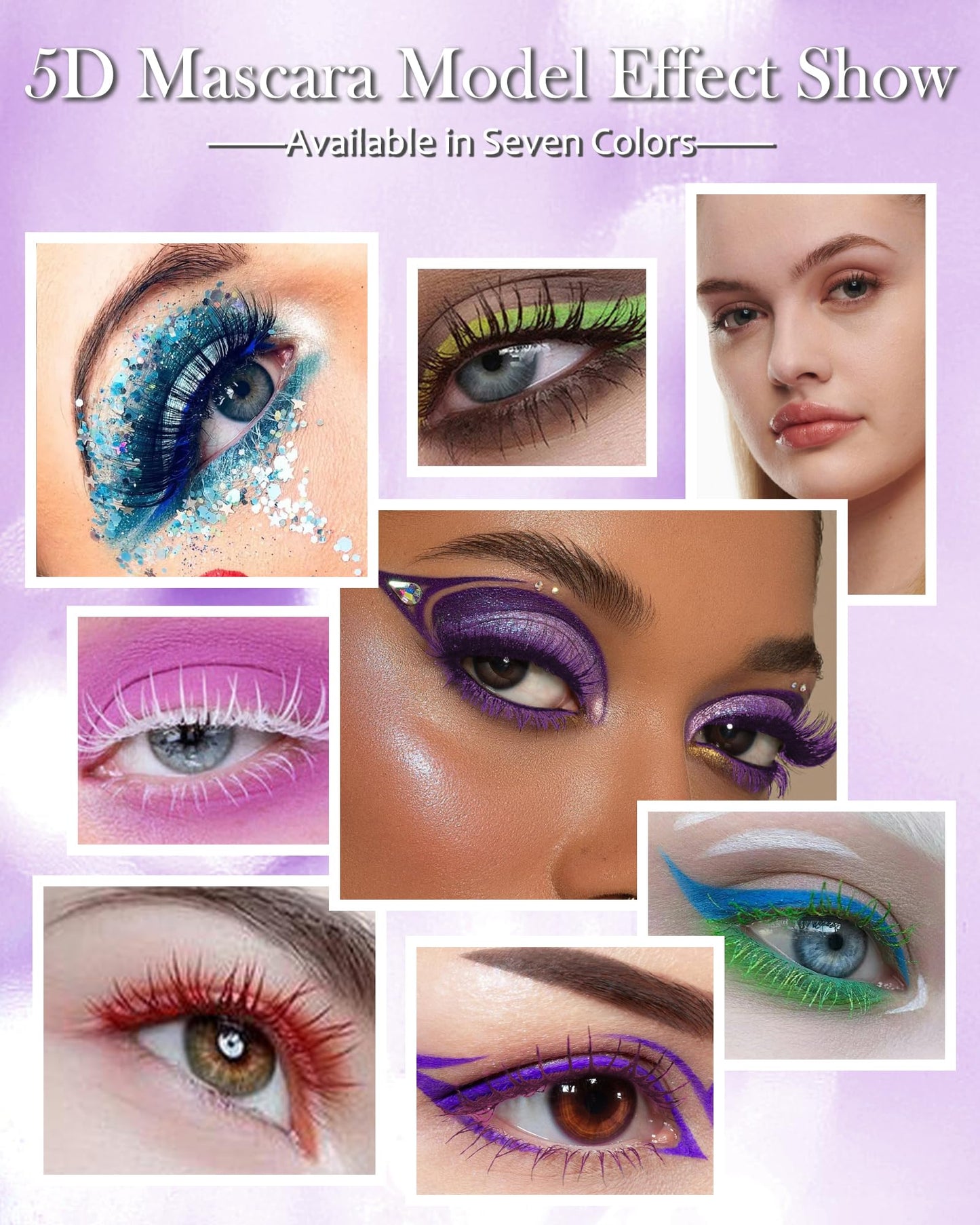 LYSdefeu 5D Colored Mascara – 6 Vibrant Shades, Waterproof, Volume & Length