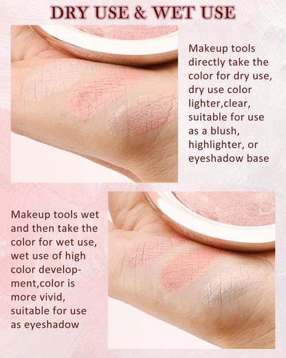 LYSdefeu Baked Blush Peachy Marble Palette – Cruelty-Free Glow Powder