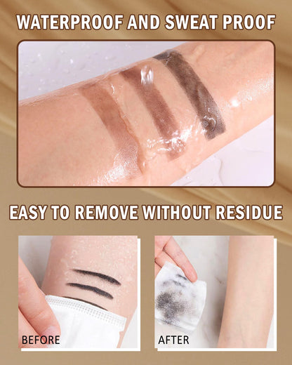 LYSdefeu Eyebrow Powder Kit – 3-Color Matte Palette with Mirror & Tools