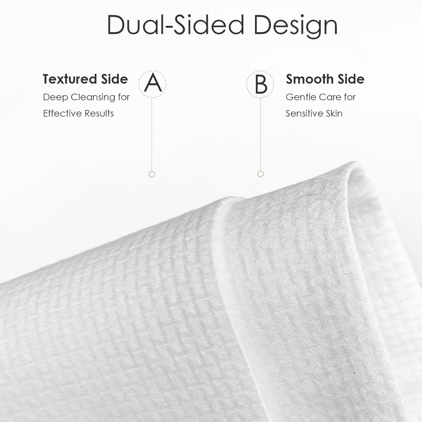 Lyun Cloudlet Disposable Face Towels XL – Ultra Soft 10x12, 50 Count, Makeup Remover & Facial Cleansing Wipes