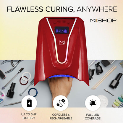 M Crystal Cure 128W UV Nail Lamp — Fast Gel Curing, Cordless Rechargeable, Auto Sensor