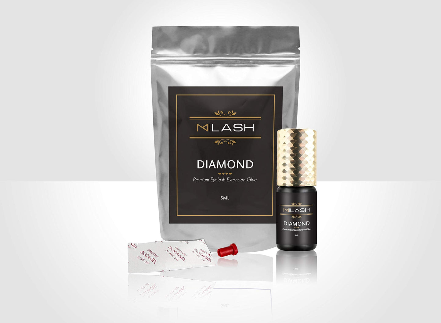 M LASH Diamond Premium Lash Glue – 6-7 Weeks Retention, 1-2s Dry Time, 5ml | Pro Lash Adhesive
