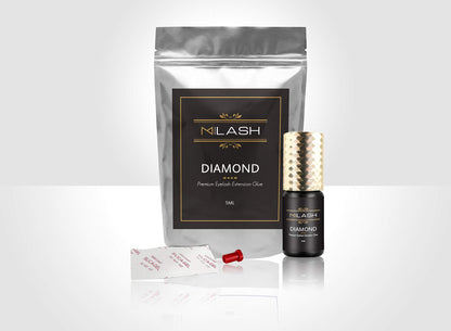 M LASH Diamond Premium Lash Glue – 6-7 Weeks Retention, 1-2s Dry Time, 5ml | Pro Lash Adhesive