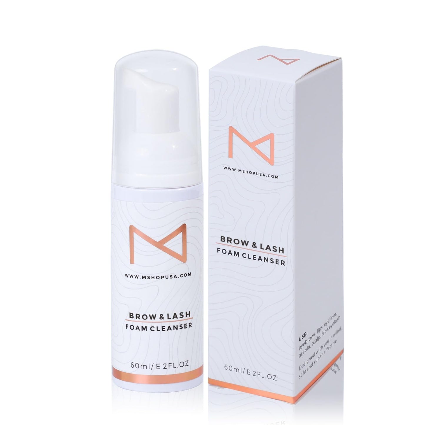 M – Permanent Makeup Brow & Lash Foam Cleanser (60ml) | Gentle PMU Cleaning Solution for Eyelash Extensions