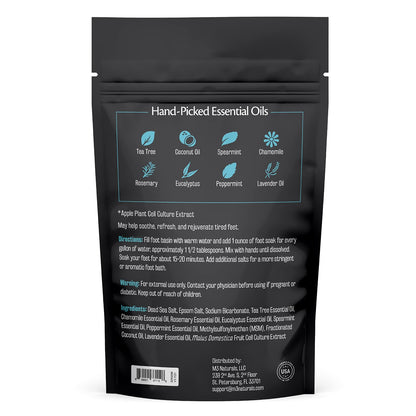 M3 Naturals Tea Tree Oil Foot Soak & Epsom Salts – Spa Foot Spa 16oz