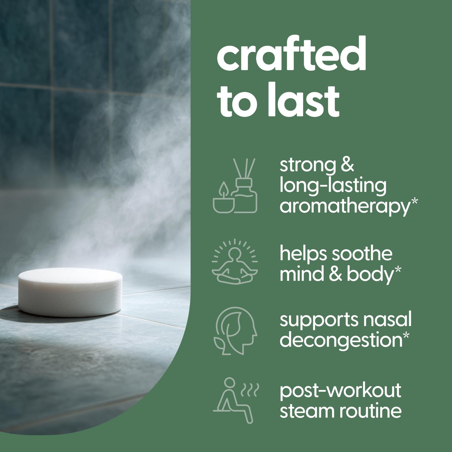 M3 Naturals Eucalyptus Shower Steamers – 14 Individually Wrapped Tablets for Relaxation, Sinus Support & Recovery