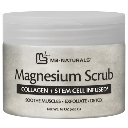 M3 Naturals Magnesium Body Scrub – Exfoliation & Relaxation (16 oz)