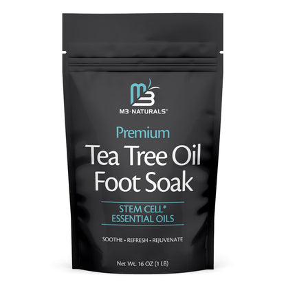 M3 Naturals Tea Tree Oil Foot Soak & Epsom Salts – Spa Foot Spa 16oz