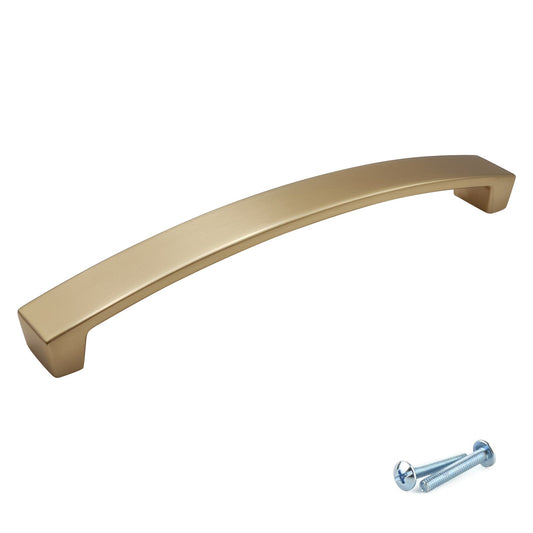 M4TEC Bow Pull Handle Brushed Brass Door, Drawer & Cupboard VE9