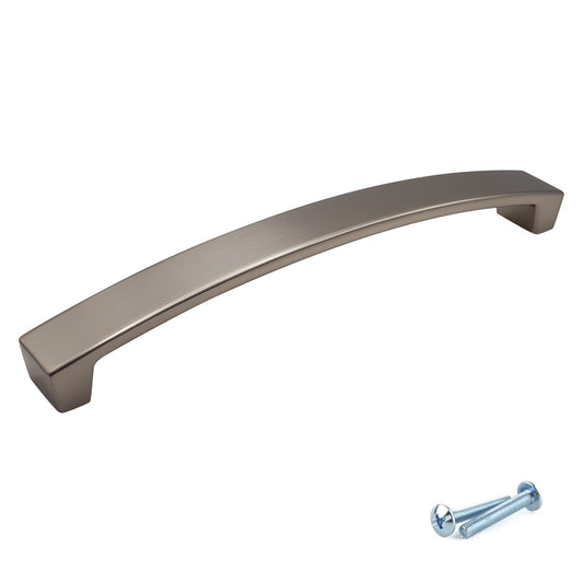 M4TEC Bow Pull Handle Matt Satin Nickel Door, Drawer & Cupboard VE9