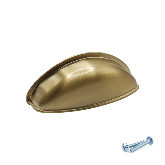 M4TEC Cup Handle Brushed Brass Doors or Cupboards VG3 Series