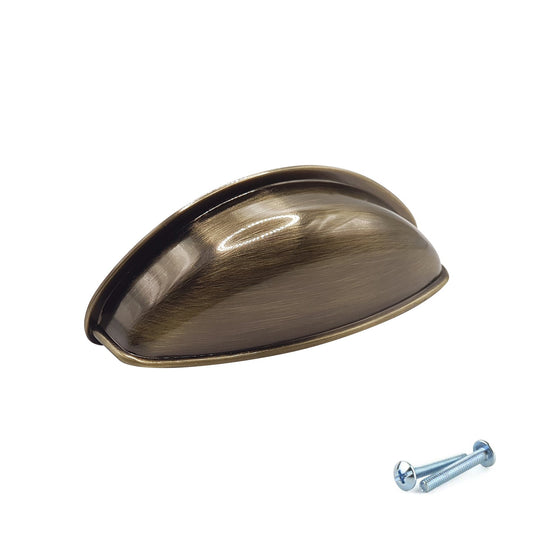 M4TEC Cup Handle Brushed Brass Door, Drawer & Cupboard VG3 Series