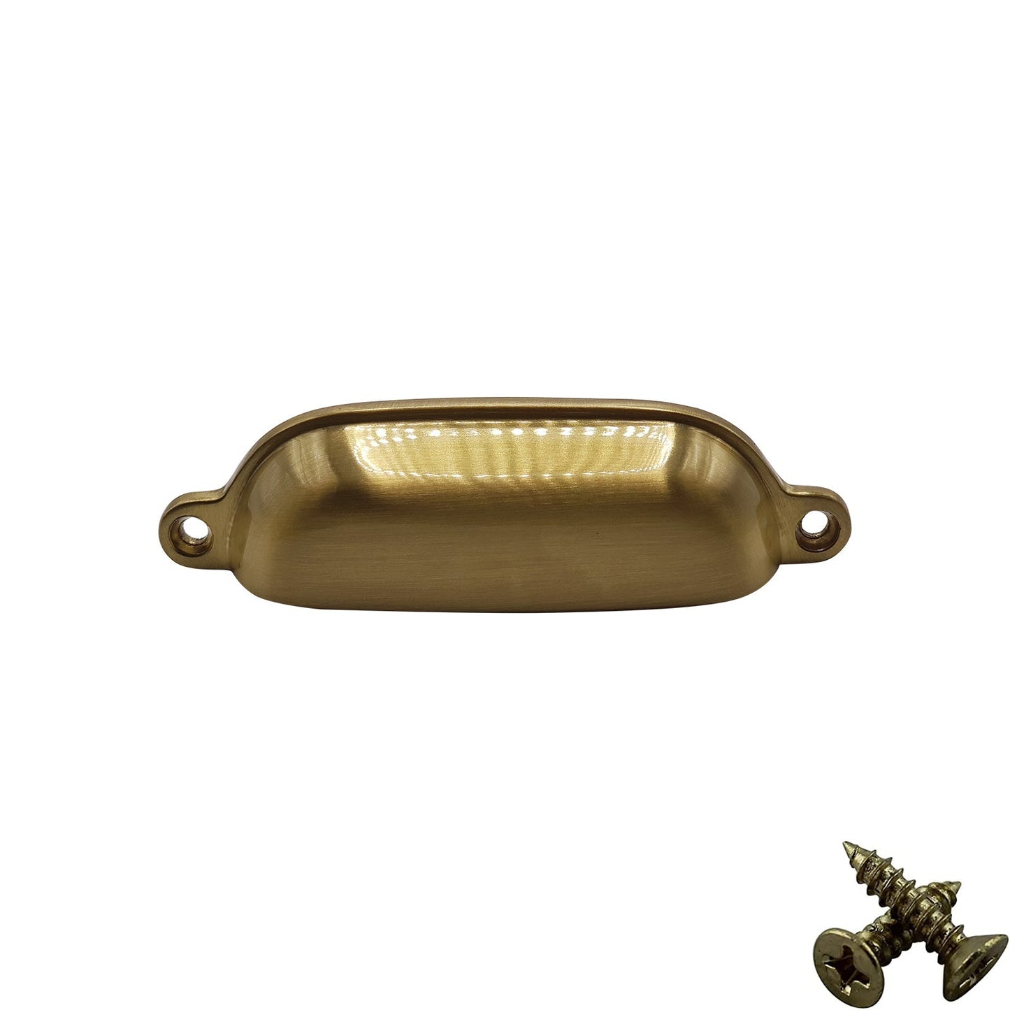M4TEC Cup Handle Brushed Brass Doors or Cupboards VG4 Series