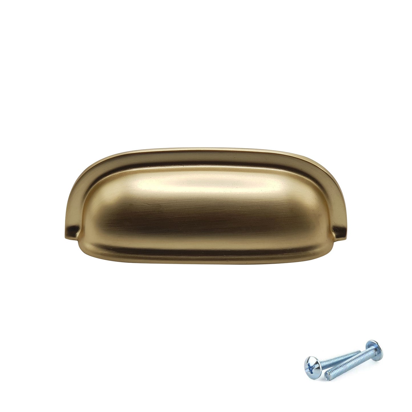 M4TEC Cup Handle Brushed Brass Doors or Cupboards VG5 Series 10 pack
