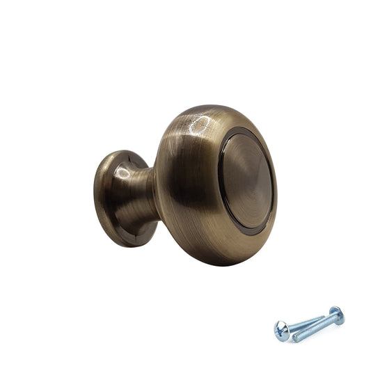 M4TEC Knob Handle Antique Brass Doors or Cupboards VH5 Series