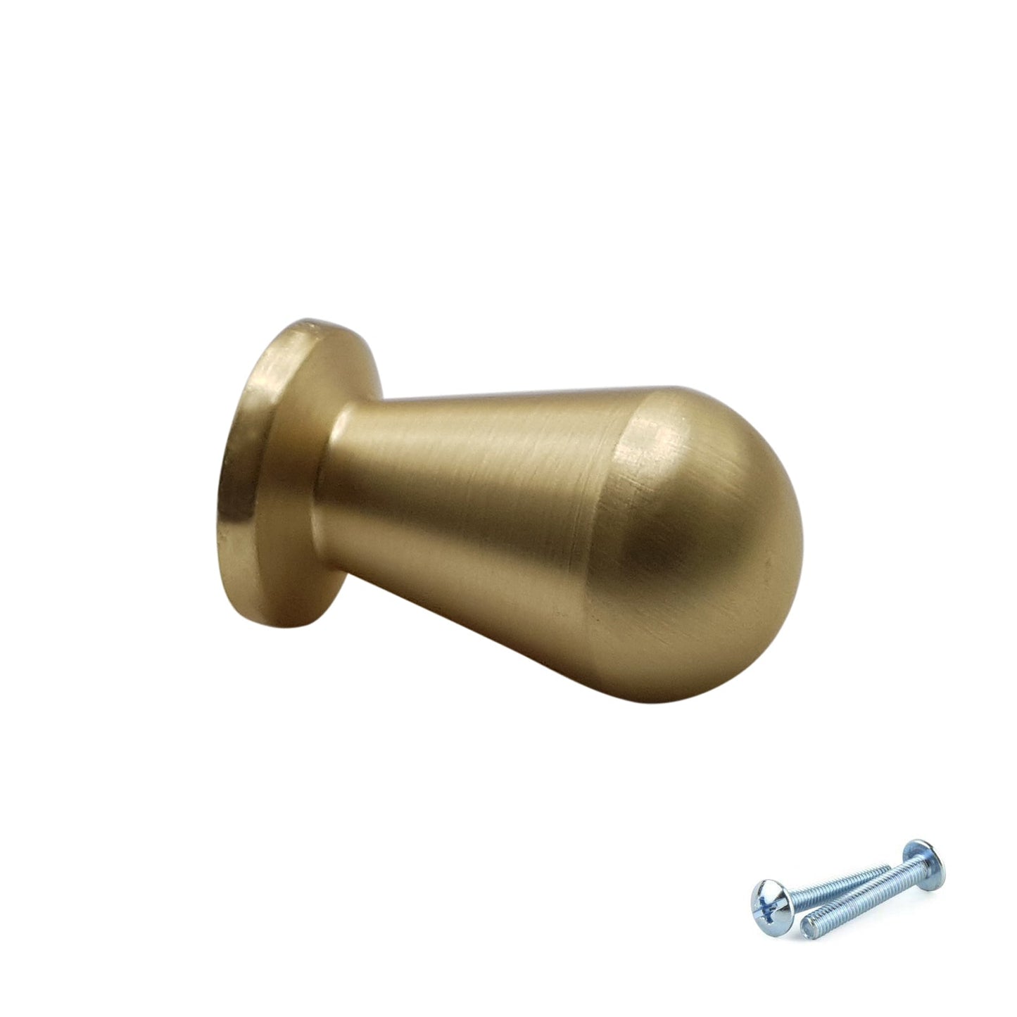 M4TEC Knob Handle Brushed Brass Door, Drawer & Cupboard VF3