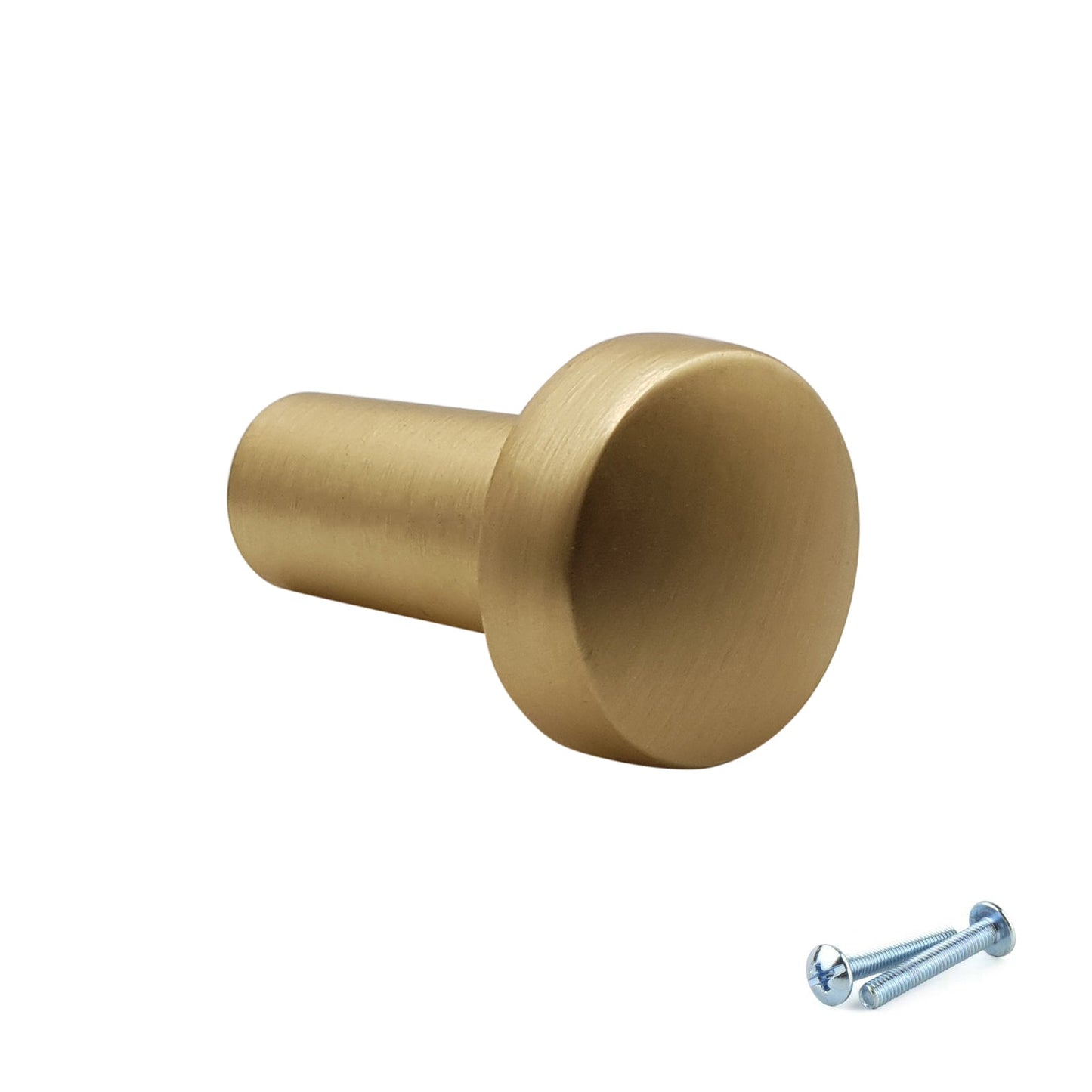 M4TEC Knob Handle Brushed Brass Door, Drawer & Cupboard VF4 Series