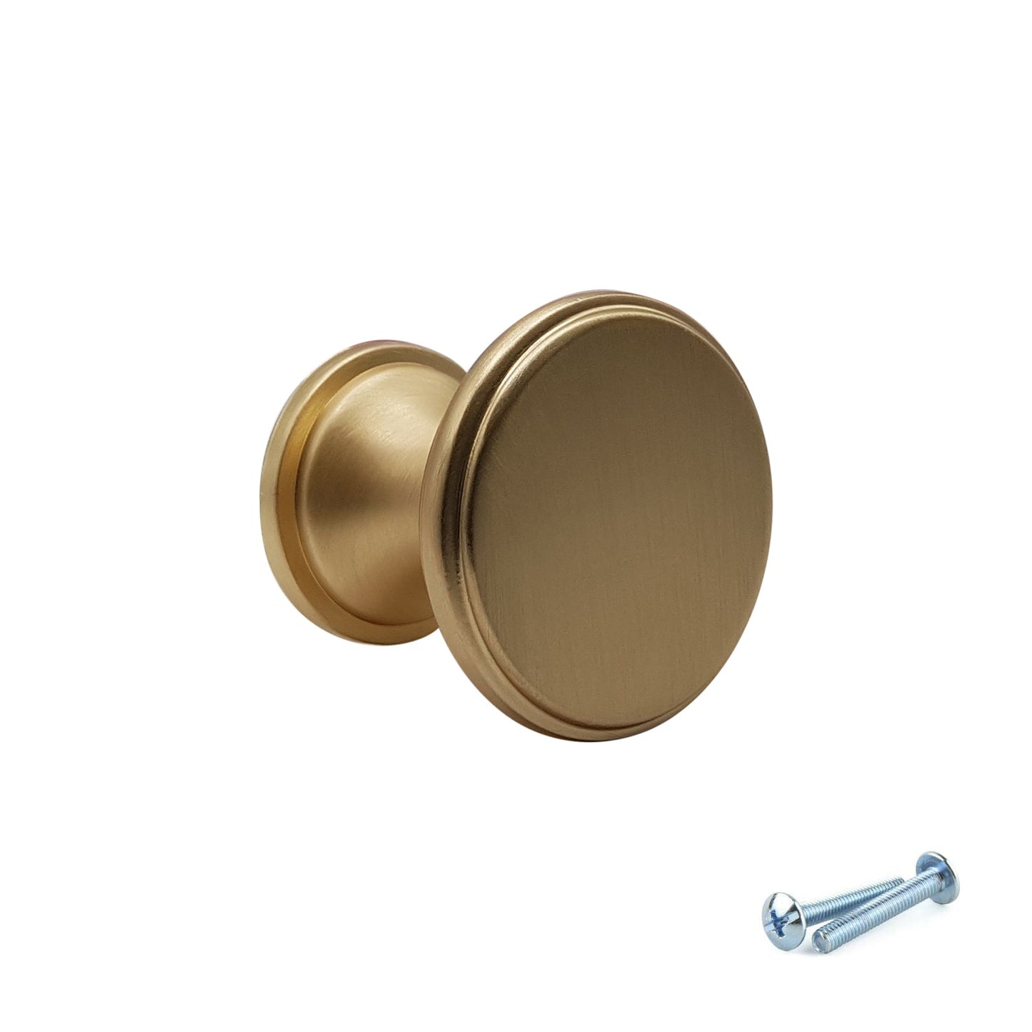 M4TEC Knob Handle Brushed Brass Doors or Cupboards VG7 Series 25mm