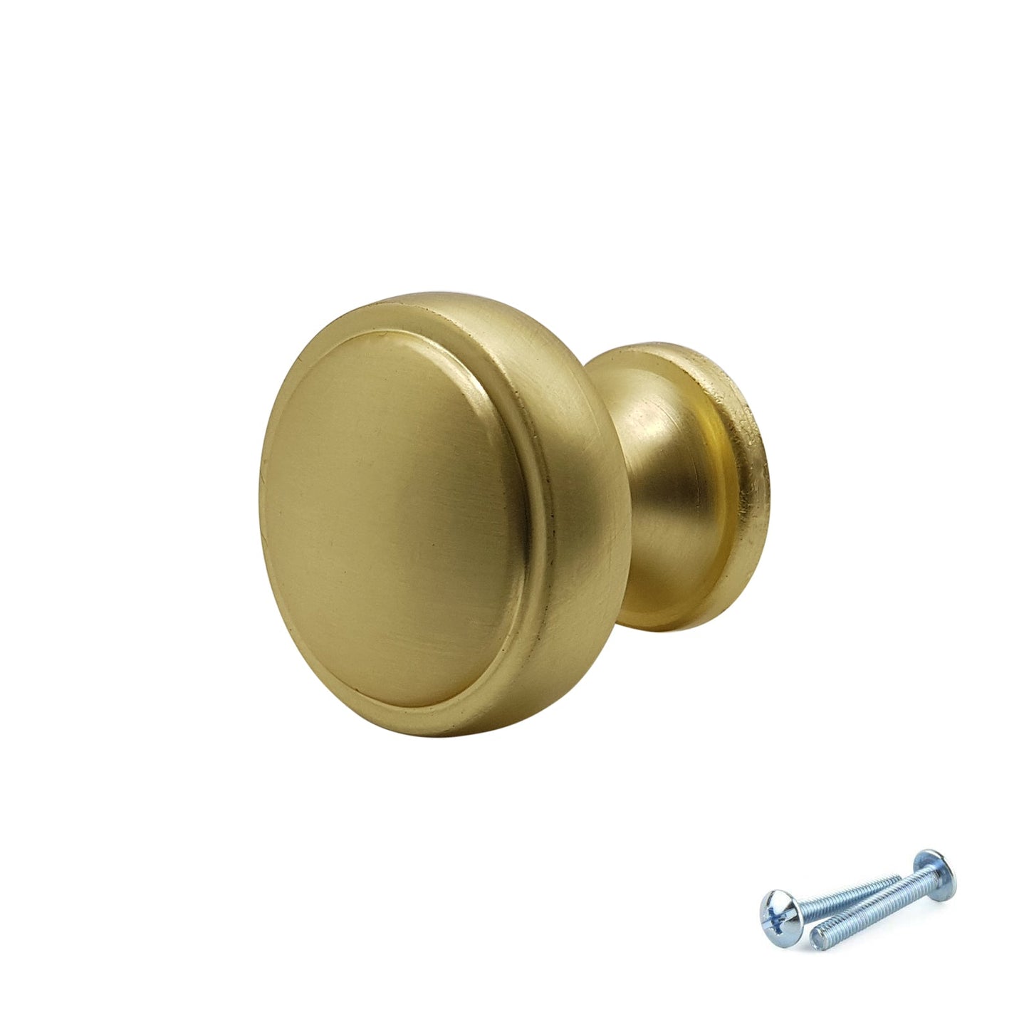 M4TEC Knob Handle Brushed Brass Doors or Cupboards VG7 Series 28mm