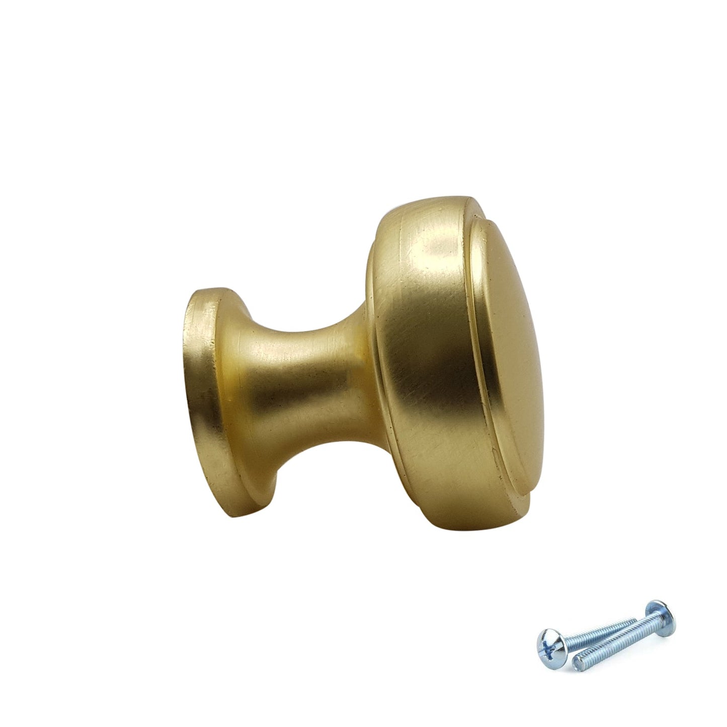 M4TEC Knob Handle Brushed Brass Doors or Cupboards VG7 Series 28mm