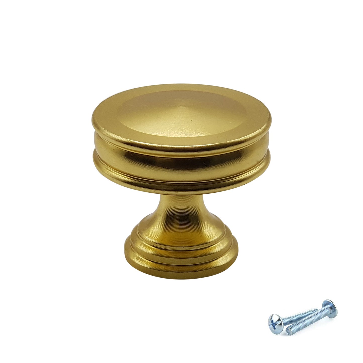 M4TEC Knob Handle Brushed Brass Doors or Cupboards VG7 Series 30mm