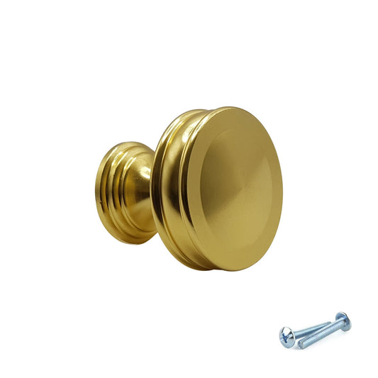 M4TEC Knob Handle Brushed Brass Doors or Cupboards VG7 Series 30mm