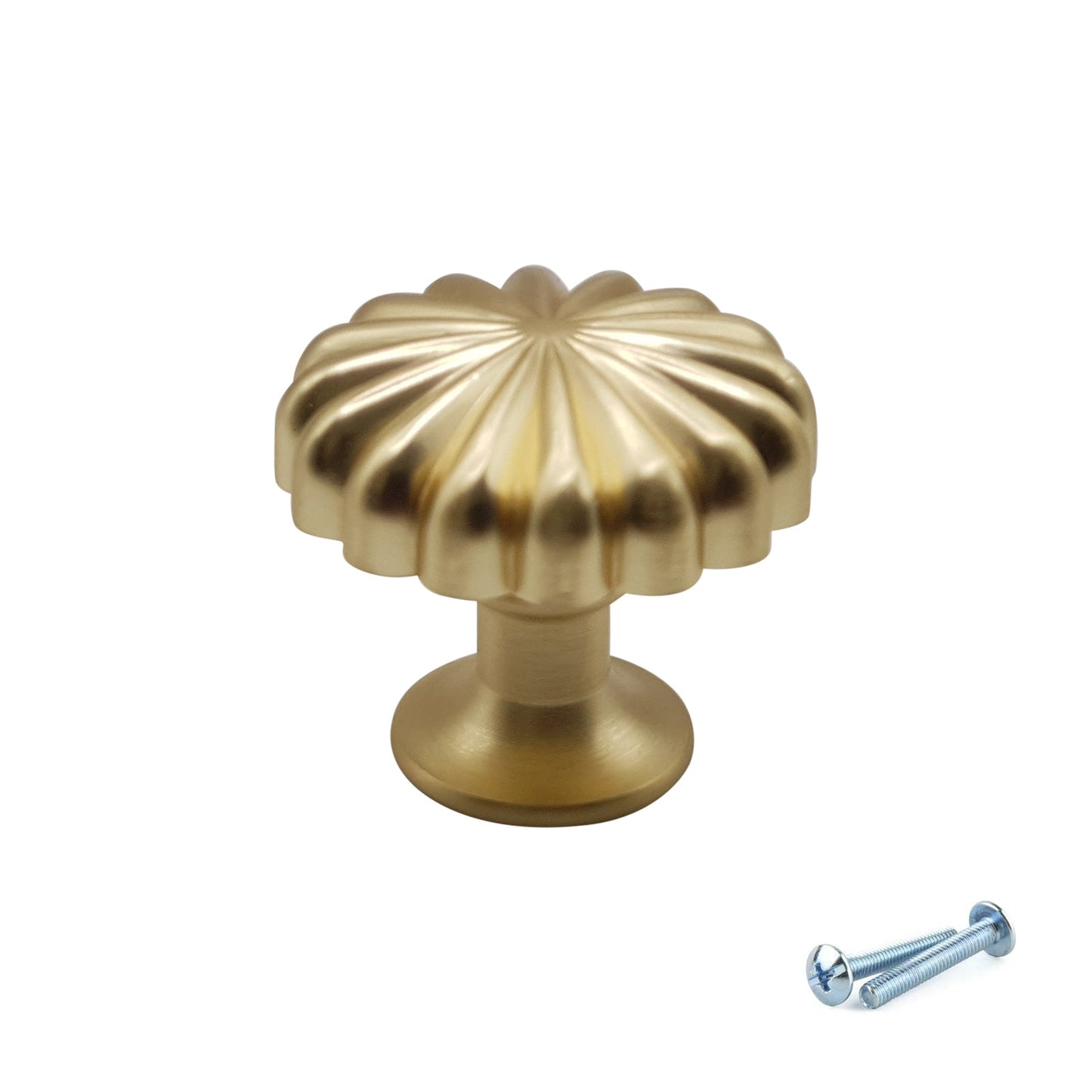 M4TEC Knob Handle Brushed Brass Doors or Cupboards VH3 Series