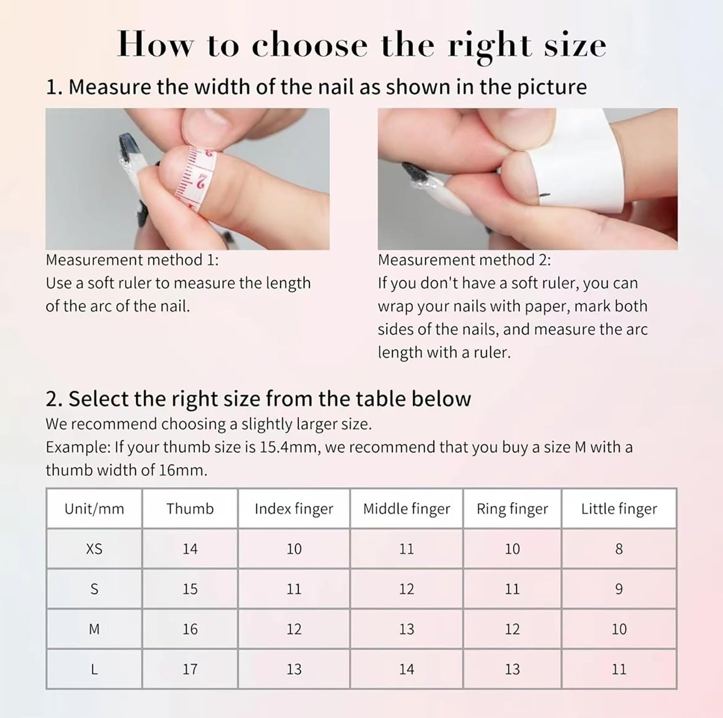 MABKJLF Luxury Press On Nails – Medium Almond, 3D Design, Reusable ABS, Complete Nail Kit