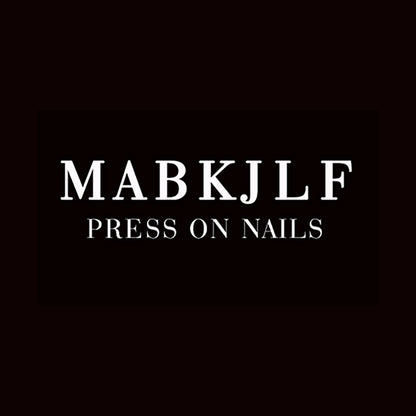 MABKJLF Luxury Press On Nails – Medium Almond, 3D Design, Reusable ABS, Complete Nail Kit
