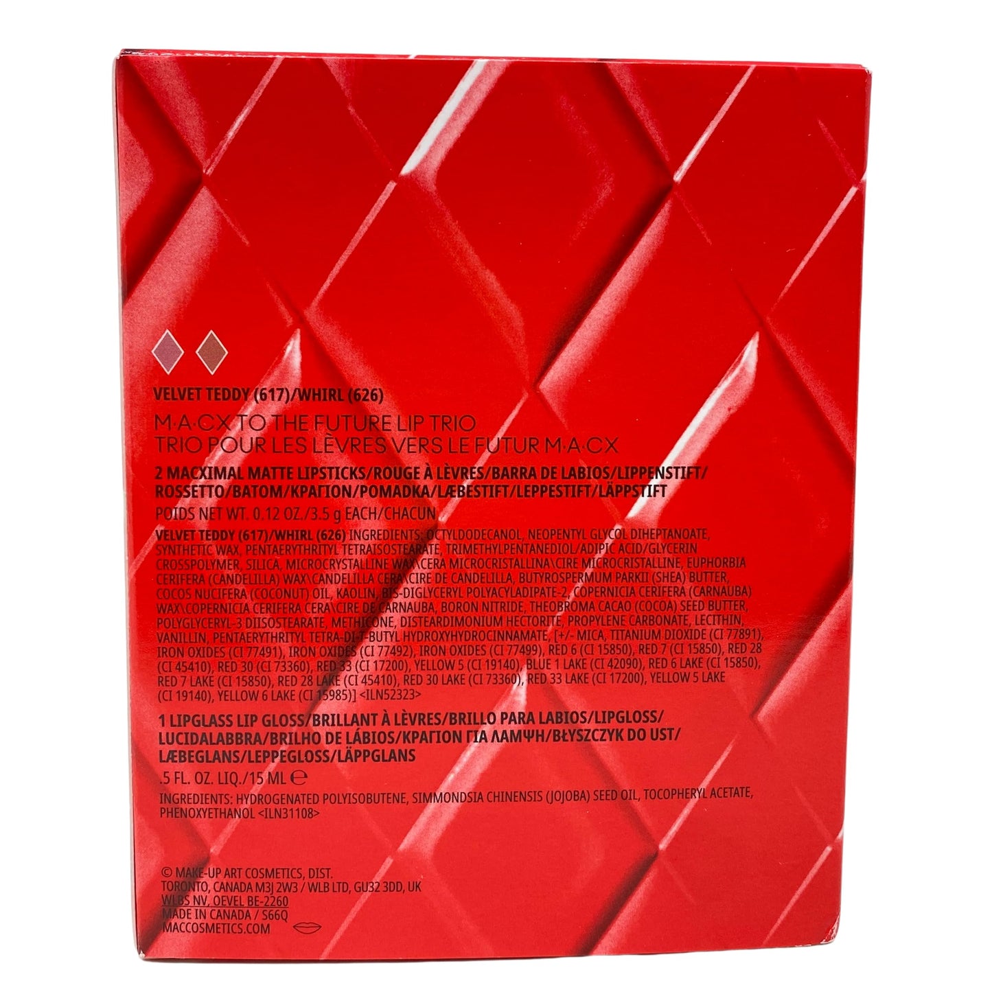 MAC M·A·CX To The Future Lip Trio – Holiday 2025 | 2 MACximal Matte Lipsticks + Clear Lipglass