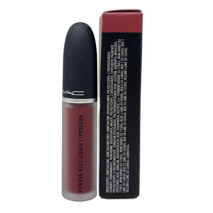 MAC Powder Kiss Liquid Lipcolour - Fashion Emergency (Intense Rose Brown) 0.17 oz / 5 ml