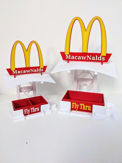 MacawNalds Fly Thru Bird Feeder: Cage & Aviary Seed Tray, Ikea Skadis Compatible