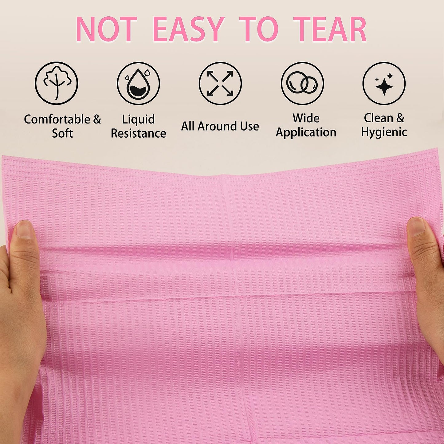 Machine-Ya 80pcs Disposable Nail Mats – Foldable 13x18 Pink Nail Table Covers, Leakproof & Soft