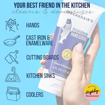 MacKenzie's Fisherman Hand Scrub – Hand Cleaner & Deodorizer | Gifts for Men