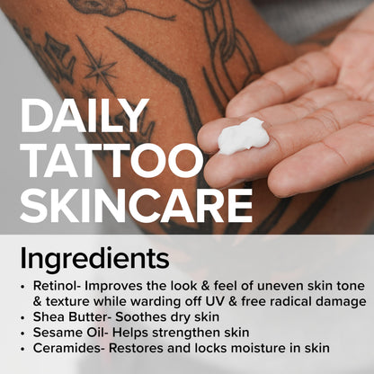 Mad Rabbit Replenish Tattoo Body Lotion – Fragrance-Free, Lightweight, Non-Greasy, Silicone-Free (3.4 oz)