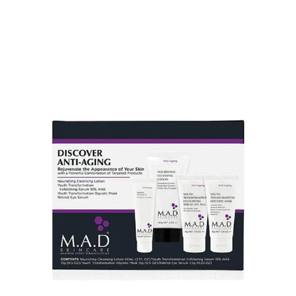 M.A.D Skincare Discover Anti-Aging Travel System Set | 4-Piece On-The-Go Kit