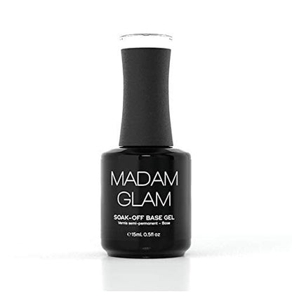 Madam Glam Rubber Base 15 ml – Ultra Flexible UV/LED Gel Base Coat (Transparent)