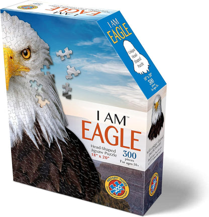 Madd Capp Puzzles - I AM Eagle (300 Pieces) | Animal Shaped Jigsaw Puzzle