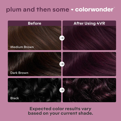 Madison Reed ColorWonder Demi-Permanent Hair Color – Ammonia-Free Plum (4VR), Pack of 2