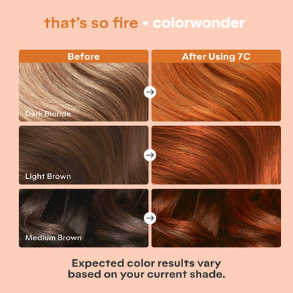 Madison Reed ColorWonder That's So Fire 7C Light Copper | Ammonia-Free Demi-Permanent Hair Color Pack of 2