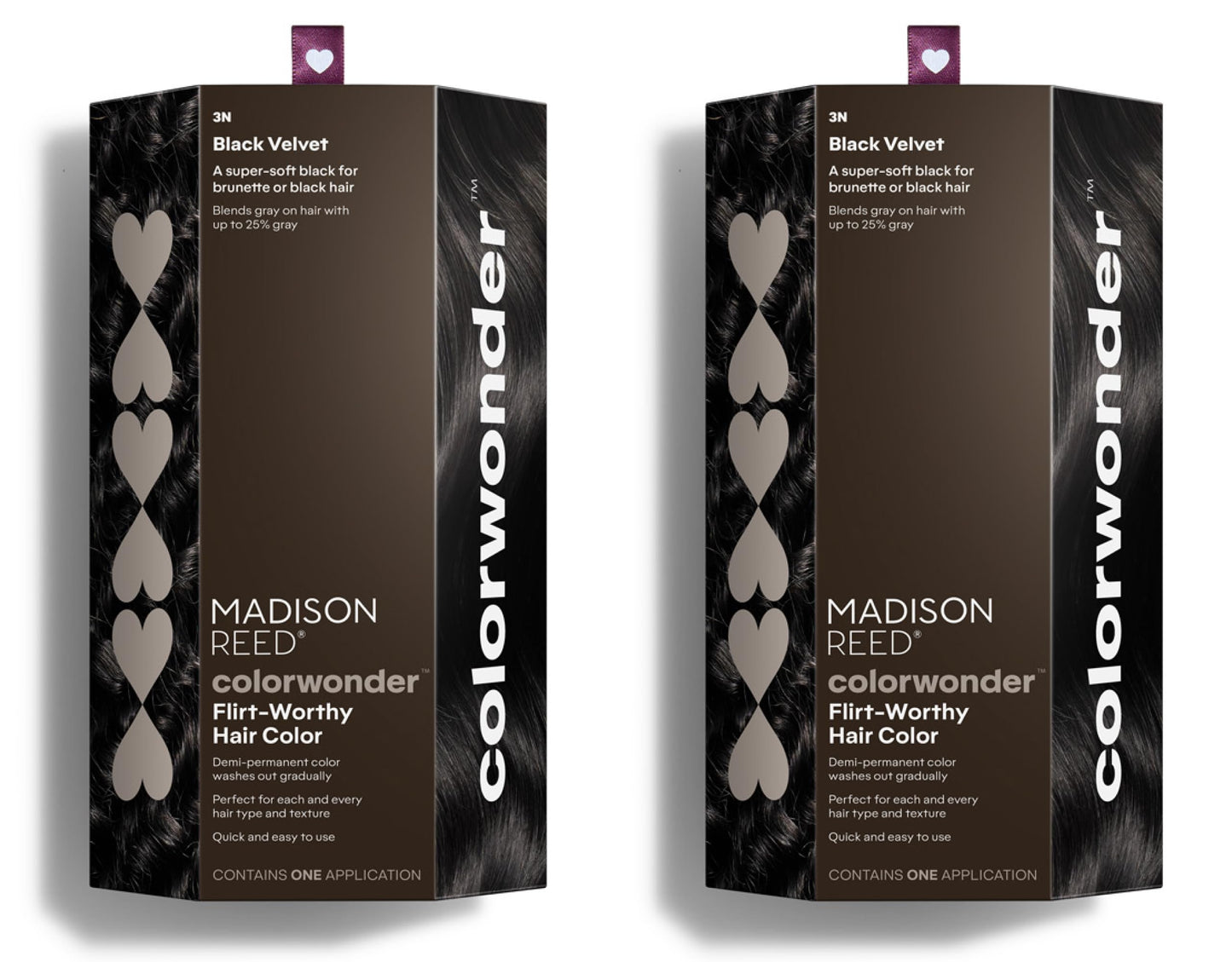Madison Reed ColorWonder Demi-Permanent Hair Color – Black Velvet (3N) – Ammonia-Free, Pack of 2