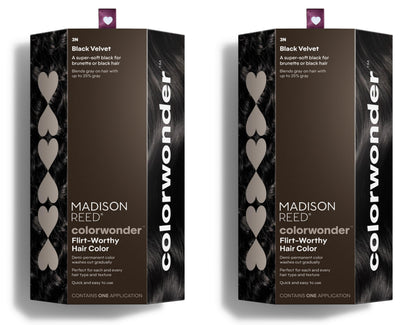 Madison Reed ColorWonder Demi-Permanent Hair Color – Black Velvet (3N) – Ammonia-Free, Pack of 2