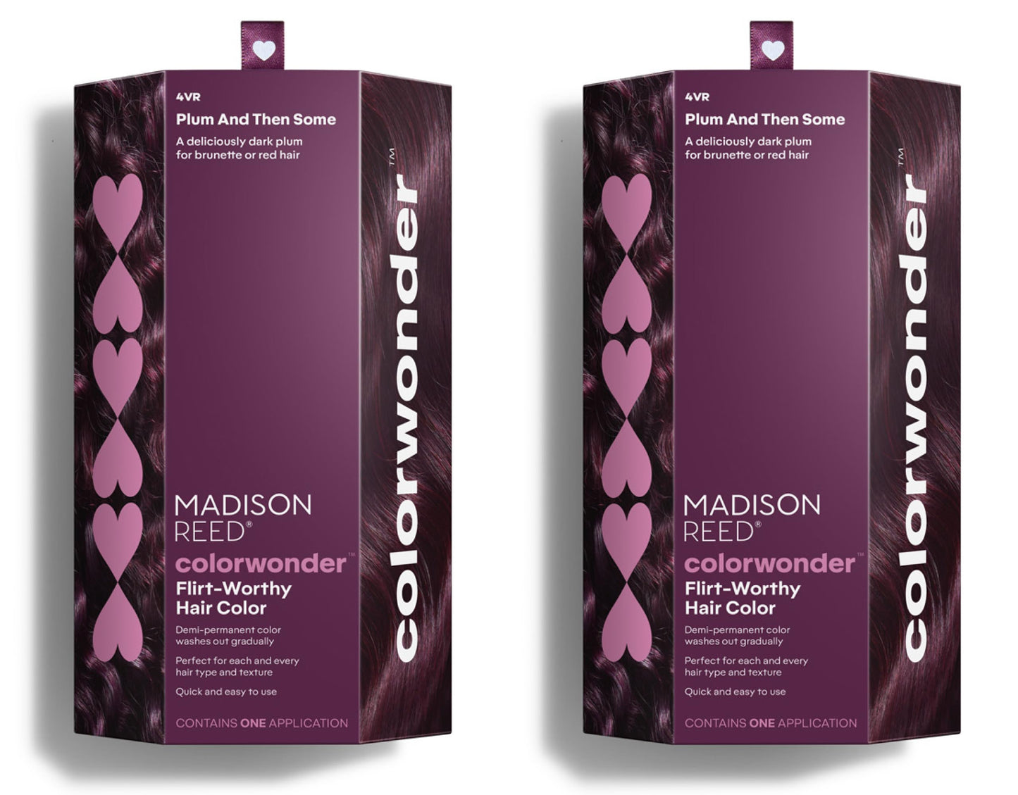 Madison Reed ColorWonder Demi-Permanent Hair Color – Ammonia-Free Plum (4VR), Pack of 2