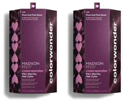 Madison Reed ColorWonder Demi-Permanent Hair Color – Ammonia-Free Plum (4VR), Pack of 2
