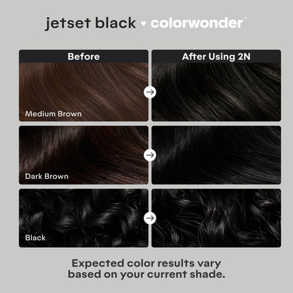 Madison Reed ColorWonder Demi-Permanent Hair Color – Jetset Black (2N) – Pack of 2, Ammonia-Free