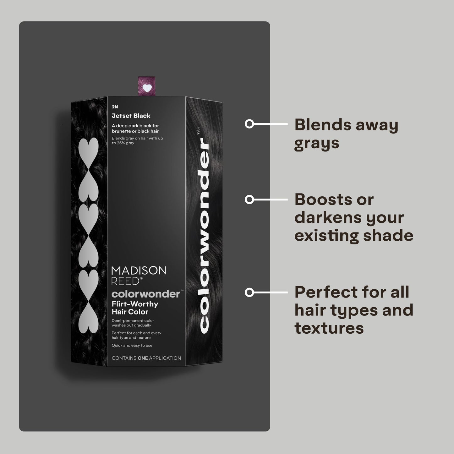 Madison Reed ColorWonder Demi-Permanent Hair Color – Jetset Black (2N) – Pack of 2, Ammonia-Free