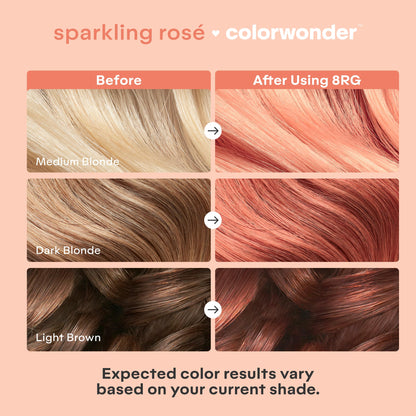 Madison Reed ColorWonder Demi-Permanent Hair Color – Sparkling Rosé (8RG Rose Gold), Ammonia-Free, Cruelty-Free, At-Home Dye, Pack of 2