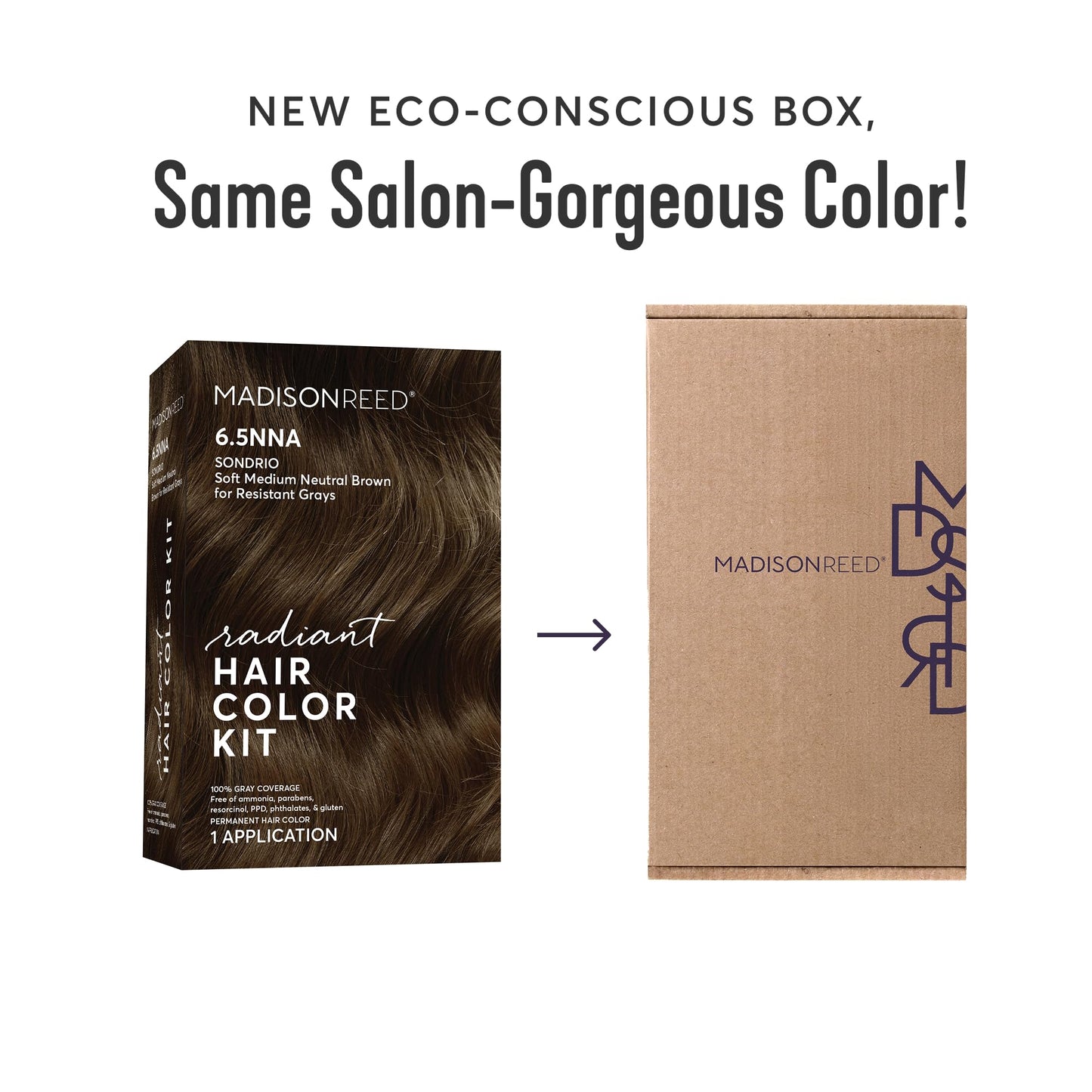 Madison Reed Radiant Color Kit 6.5NNA Medium Neutral Brown (Sondrio) – 2 Pack